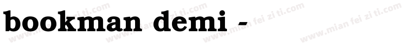 bookman demi字字体转换